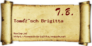Tomásch Brigitta névjegykártya